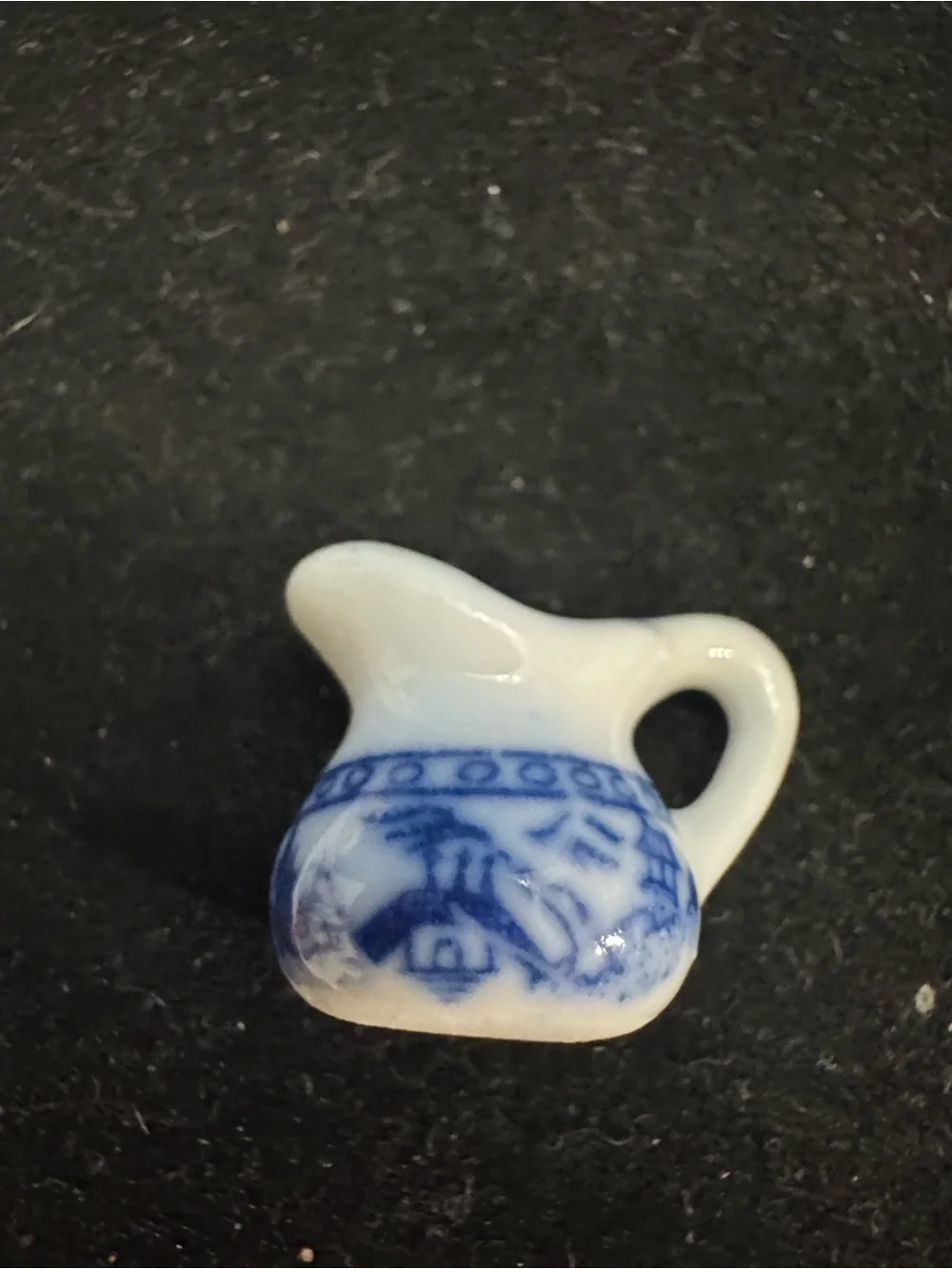 10pc Lot Miniature Mini Blue/White Gilded Porcelain TEA SET Teapot Sugar Creamer
